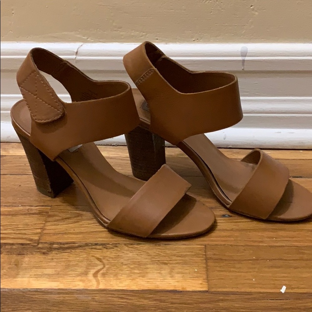 Steve Madden Sandal Heel Cognac/Brown Sz 8
